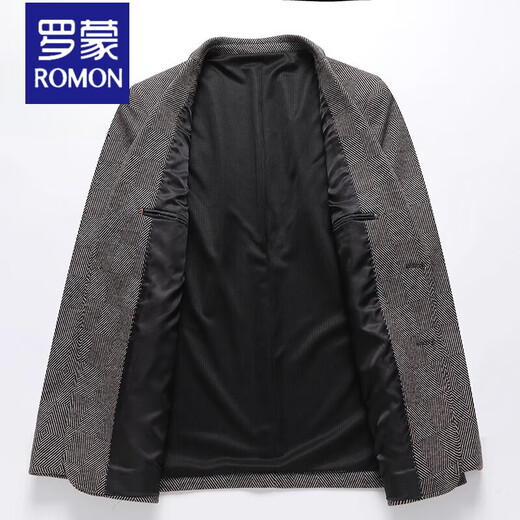 ROMON Wool Suit Jacket Men's Business Casual 2025 Spring and Autumn Premium Brand High-end Wool Suit Middle-aged Dad Green 1151 3XL 190 Recommended 170-185Jin Jin equals 0.5 kg