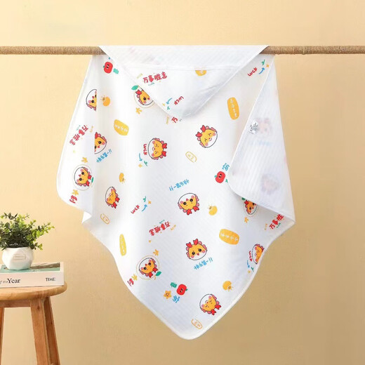 Baby quilt, pure cotton anti-jump swaddle, newborn wrap, delivery room wrap, baby wrap sheet, baby type A air layer quilt - Care Bear 85*85