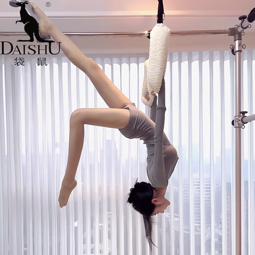 Kangaroo (DAISHU) beautiful yoga clothes for women 2025 new one-piece fitness clothes Pilates training clothes high-end tight sports shorts suit gray one-piece + white vest S (80-98Jin Jin equals 0.5 kg)