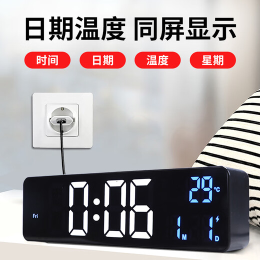 Hanse LED Desktop Uhr Wohnzimmer Deskuhr Multifunktion elektronischer digitaler Weck
