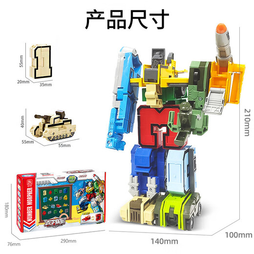 Nebula Baby Digitale Transformation Spielzeug Roboter Fusion King Kong Mecha Zusammengebautes Kindergeburtstagsgeschenk für Jungen 3-6 Jahre alt und 5 Mädchen