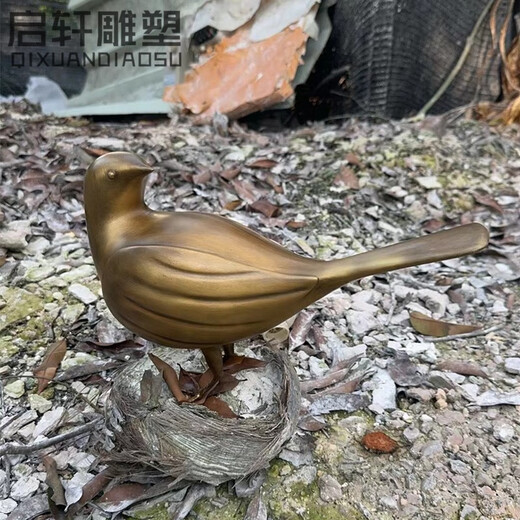 Outdoor stainless steel bronze pigeon sculpture bird zoo forest sales office landscape ornaments lawn decorations with wings bronze 30*18*24