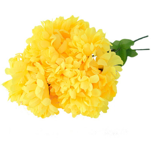 Tomb-Sweeping Day grave-sweeping flowers, fake flowers for visiting graves, memorial supplies, tombstone flowers, simulated chrysanthemums, plastic pull flower bouquets, missing chrysanthemum yellow + white 2 pieces