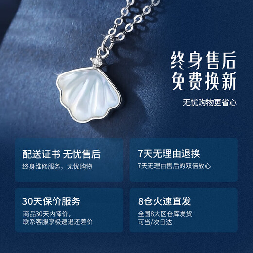 ALLOVE Yibeizi sterling silver necklace women's pendant jewelry girls birthday gift for girlfriend wife lady light luxury niche