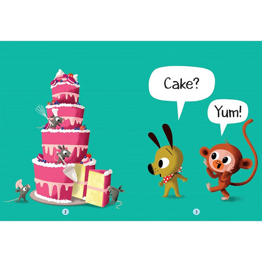 英文原版漫画桥梁书 Bobo and Pup Pup 桥梁漫画 波波与狗狗4册 蓝思GN200-400L 全彩漫画 幽默搞笑儿童读物 动物故事桥梁书 4-8岁