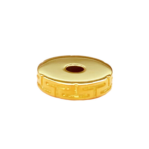 Tanjin 18K gold spacer accessories, pattern accessories, cultural toys bracelets, jade jewelry, diy gold accessories, gold spacers 4*1.6mm single 0.13-0.15g