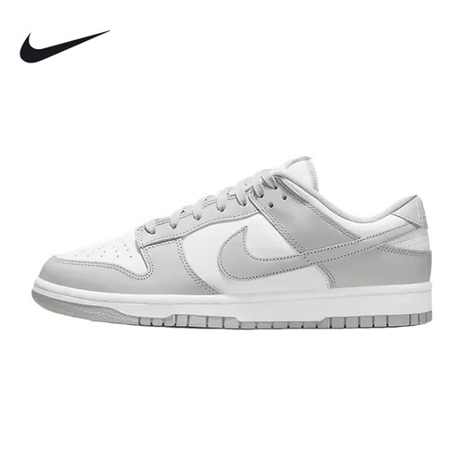 Nike (Nike) Официальная официальная обувь для ботинки мужская обувь весна новая спортивная обувь Dunk Low Low Top Fashion Retro Casual Shoes DD1391-103 Серый белый 40