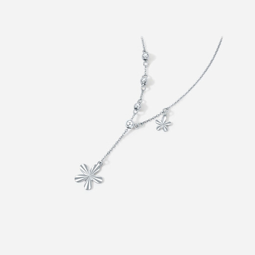 Saturday Fortune (ZLF) PT950 platinum necklace for women, sparkling classic and versatile platinum chain pendant for your girlfriend 42+5cm-2.50g