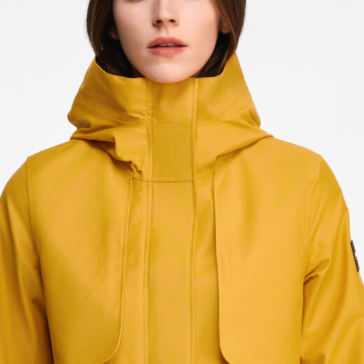 AIGLE spring and summer windproof top rainproof breathable fishtail hooded casual jacket for women wheat gold BN342 36 (160/84A)