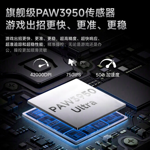 前行者S9Pro/Ultra有线无线鼠标蓝牙三模轻量化游戏PAW3950/3395电竞8K回报率笔记本台式电脑中大手专用 S9Pro赤焰红-3395+凯华白刃+8K回报率