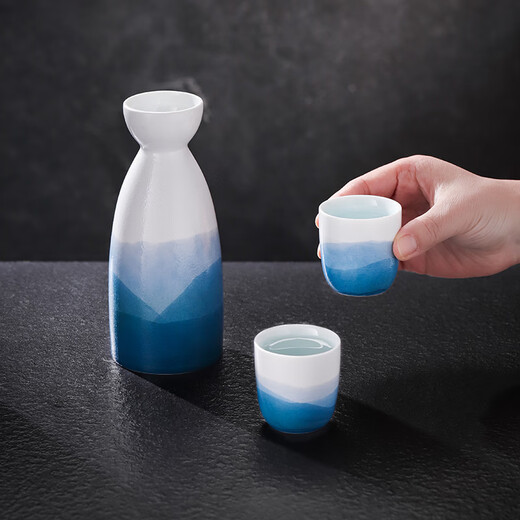 Jingdezhen Ceramics Official Alpine Water Wine Set Household Liquor Small Wine Glass Decanter Wine Flask High-end Gift Yunmeng Wine Set