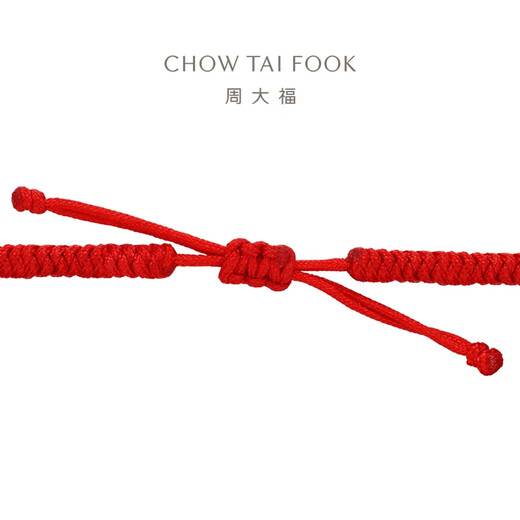 
Chow Tai Fook Year of Snake Zodiac Ruyi Snake Children's Baby Style Golden Gold Transport Beads Rope EOR1343