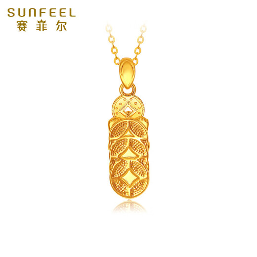 Safir 18K gold bitten gold Pixiu pendant for women, gold-set stone pendant for girlfriend’s birthday gift single pendant