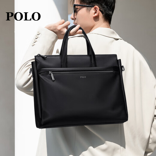 POLO briefcase men's business handbag men's 16-inch computer bag men's conference briefcase business trip shoulder bag men