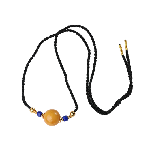 Potala Palace unique beeswax lapis lazuli necklace men's and women's colored treasure transfer bead pendant March 8th Goddess gift