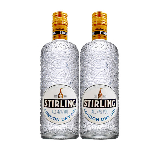 萨格利 金酒 47伦敦干GIN酒 杜松子酒 调酒基酒进口 700ml*2瓶