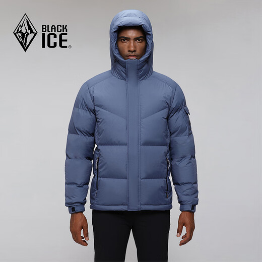 Black Ice Outdoor Wandern Wasserdicht, atmungsaktiv, winddicht, warm und verschleißfest 700 Puff Gänsedaunen Herren Daunenjacke FAF8576 Blau Grau L