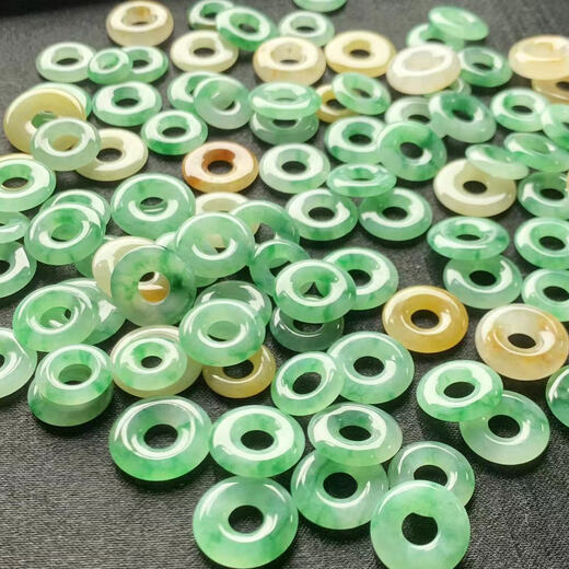 Yoshu burmese jade yang grün donut ohrringe ice yang grün