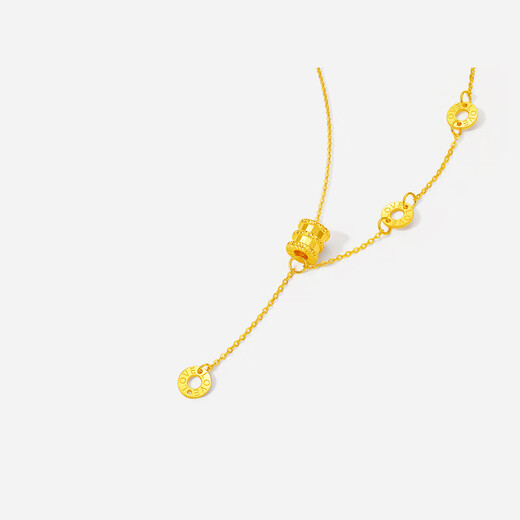 Saturday Fu 5G Craftsmanship Small Waist Gold Necklace Female Pendant Birthday Gift Price A0614732 About 3.61g