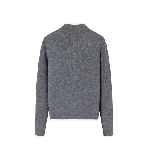 Navigare Italian dinghy women's wool sweater cardigan jacket 2334094503 gray/white M