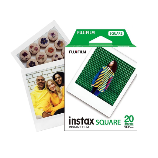FUJIFILM INSTAX Polaroid sq photo paper, white edge, 5 inches, 20 sheets, SQUARE series SQ1/SQ40 suitable for square white edge photo paper, square photo paper