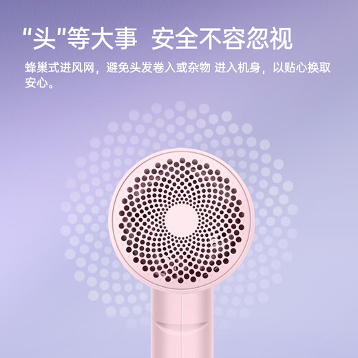 FLYCO Hair Dryer Portable Home Dormitory Student High Power Hair Dryer Quick Drying Foldable for Girlfriend 1800W Quick Drying Negative Ion FH6278-Light Pink