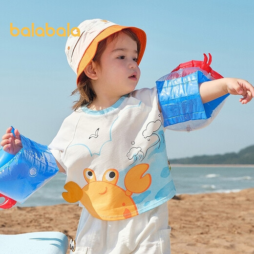 Balabala baby t-shirt baby tops girls clothes boys short sleeves 2025 summer clothes cute and cute 208225117201