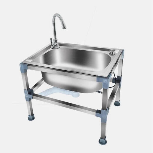 ZKHE toilet bathroom stainless steel mop pool balcony mop pool floor-standing outdoor multi-functional mop pool washing mop manual water mop pool/53*38CM simple configuration