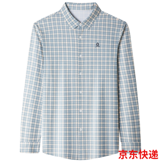 Montagut Herren Mulberry Seide Langarmes Hemd Frühling im mittleren Alter Plaid Hemd By9906-Huangge M 165 Geeignet für 100-115jin [Jin ist 0,5 kg]