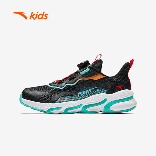 ANTA children's running shoes for boys and girls mesh breathable red flame sports elastic running shoes A12435573H
