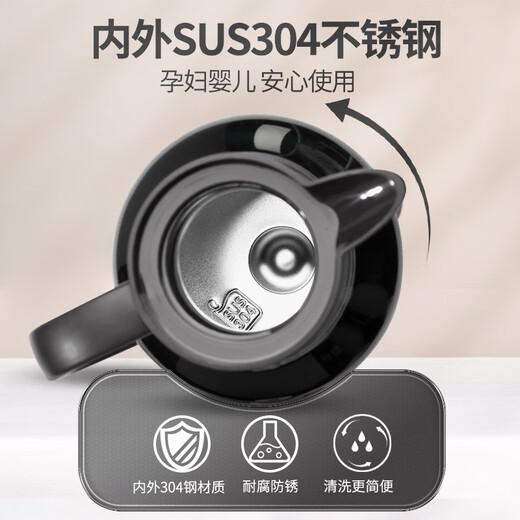 保温壶家用大容量304不锈钢内胆长效保温热水壶暖瓶结婚陪嫁LB 9277香槟金2.1升 内外304不 0m/