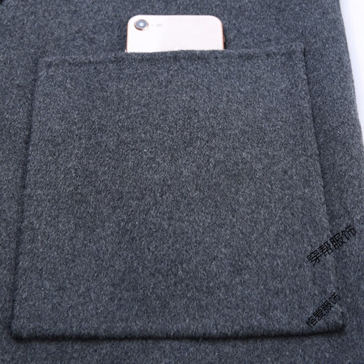 MONTAGUT imported double-sided cashmere coat for middle-aged dad autumn and winter short lapel jacket woolen woolen casual coat black M size 170 (recommended 100-120 Jin Jin equals 0.5 kg)