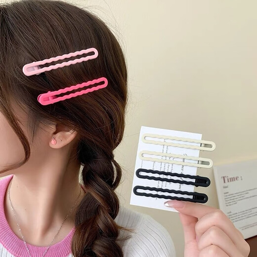 SAHANE Zuoyu internet celebrity hair clip hair clip headband clip side summer bangs one-word clip forehead broken hair fairy style high-end wavy duckbill clip random pair