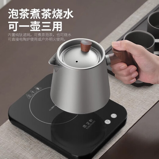 Vibixi pure titanium Qinglan travel tea set outdoor kung fu tea set small set camping boiling water teapot portable quick cup Qinglan-one pot and one cup (tea cup*1)