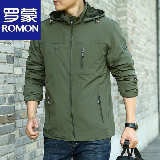 
Lomon Windproof Hooded Autumn Jacket Men's Loose 2025 New Men's Leisure Jacket Spring and Autumn Outdoor Charge Suit 9898 [Gray] Removable Cap - No Price Adding Fleece XL 180Specifications (150Jin [Jin equals about 0.5 kg])