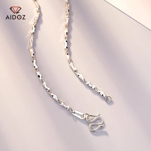 KZD Old Phoenix 999pt950 platinum necklace for men and women ingot chain moissanite diamond clavicle necklace for boyfriend platinum ingot chain for men and women (default length about 55cm 22.8g limited to 10% off)