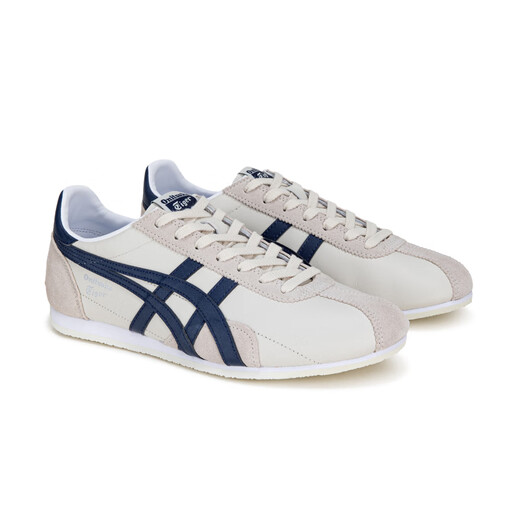 Onitsuka Tiger鬼塚虎男女款中性鞋子复古舒适运动休闲鞋男RUNSPARK 米色/蓝色-203 38