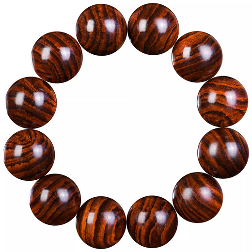 唐云轩海南黄花梨木手串2.0虎皮纹佛珠念珠老料鬼脸大黑线男女士文玩 海黄2.0cm/12颗-满虎皮纹