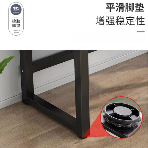 Yuningyuan Computer Desk Desktop Home Simple Bedroom Long Table Student Writing Study Desk Desk Table Office Large Table Reinforcement Upgrade-Black Frame Gray Oak-80*50 High 74