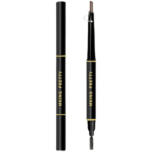 Double-ended eyebrow pencil is waterproof and sweat-proof, long-lasting and not easy to smudge. Beginner's eyebrow brush provides three-dimensional coloring for cosmetics. Double-ended eyebrow pencil-Light Coffee 3-pack