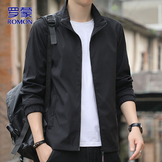 ROMON jacket men's autumn and winter business coat men's commuting casual stand-up collar tops men's clothing