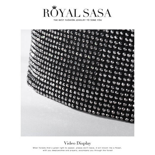 Royal sasa Royal sasa fashionable shiny hair hoop temperament wide-brimmed light luxury headband high-end pressure-pressed hair style hair accessories headwear for women