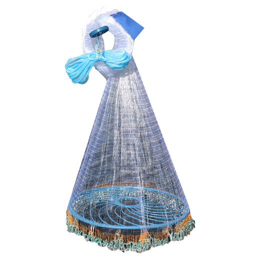 God Shark 2.4-meter high-strength fish silk line hand-thrown fishing net disc hand-thrown fishing easy-throwing net fishing net fishing gear