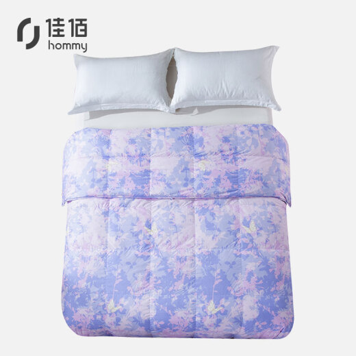 Jiabai quilt winter quilt down quilt anti-down printed fabric goose down quilt purple 150*200cm