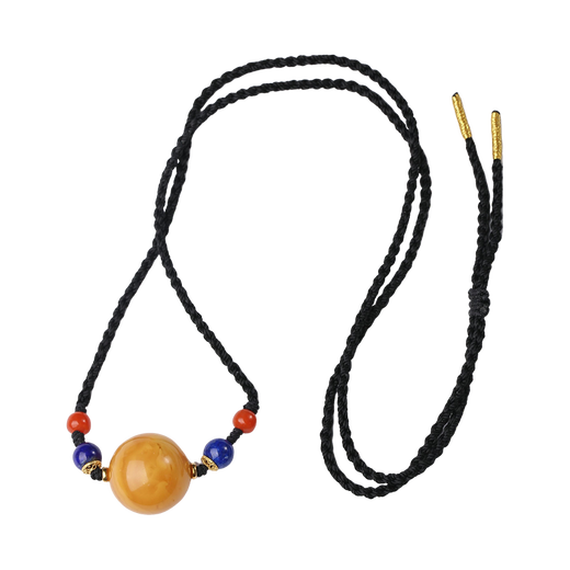 Potala Palace Orphan Beeswax Pendant Lapis Lazuli Transfer Bead Necklace Men's and Women's Colorful Treasure Ornament Birthday Gift for the Year of the Life