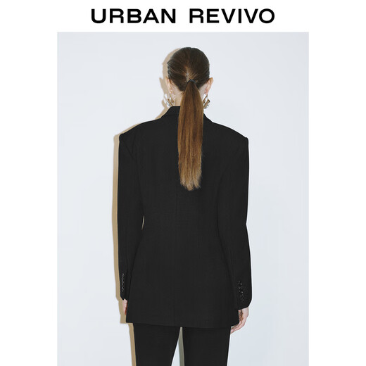 UR Autumn New Women's Modern Charming Atmosphere Peaked Collar Blazer UWG150014 Black S