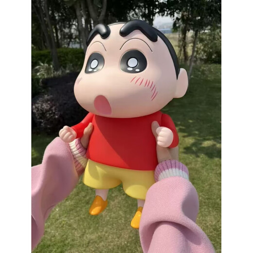 MPPMCK extra large Crayon Shin-Chan ornaments living room entrance floor decoration high-looking anti-fall toys home furnishings Red Shin-chan 43 cm extra large + hat
