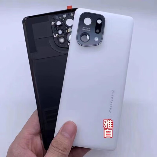 OPPO is suitable for oppo FindX5 mobile phone back cover find x5 original glass back cover 5G battery cover back screen shell Find X5 glossy white with adhesive cooling patch + frame lens