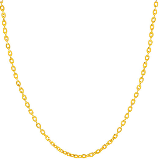 Saturday blessing gold necklace women's gold 999 O-shaped chain priced at A0510871 about 2.56g 40+5cm birthday gift