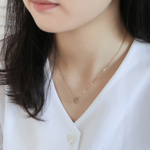 Library selection JINJEWELRY pure 14K gold pendant small hollow simple three-dimensional crown pendant necklace necklace 14K gold pendant does not include chain